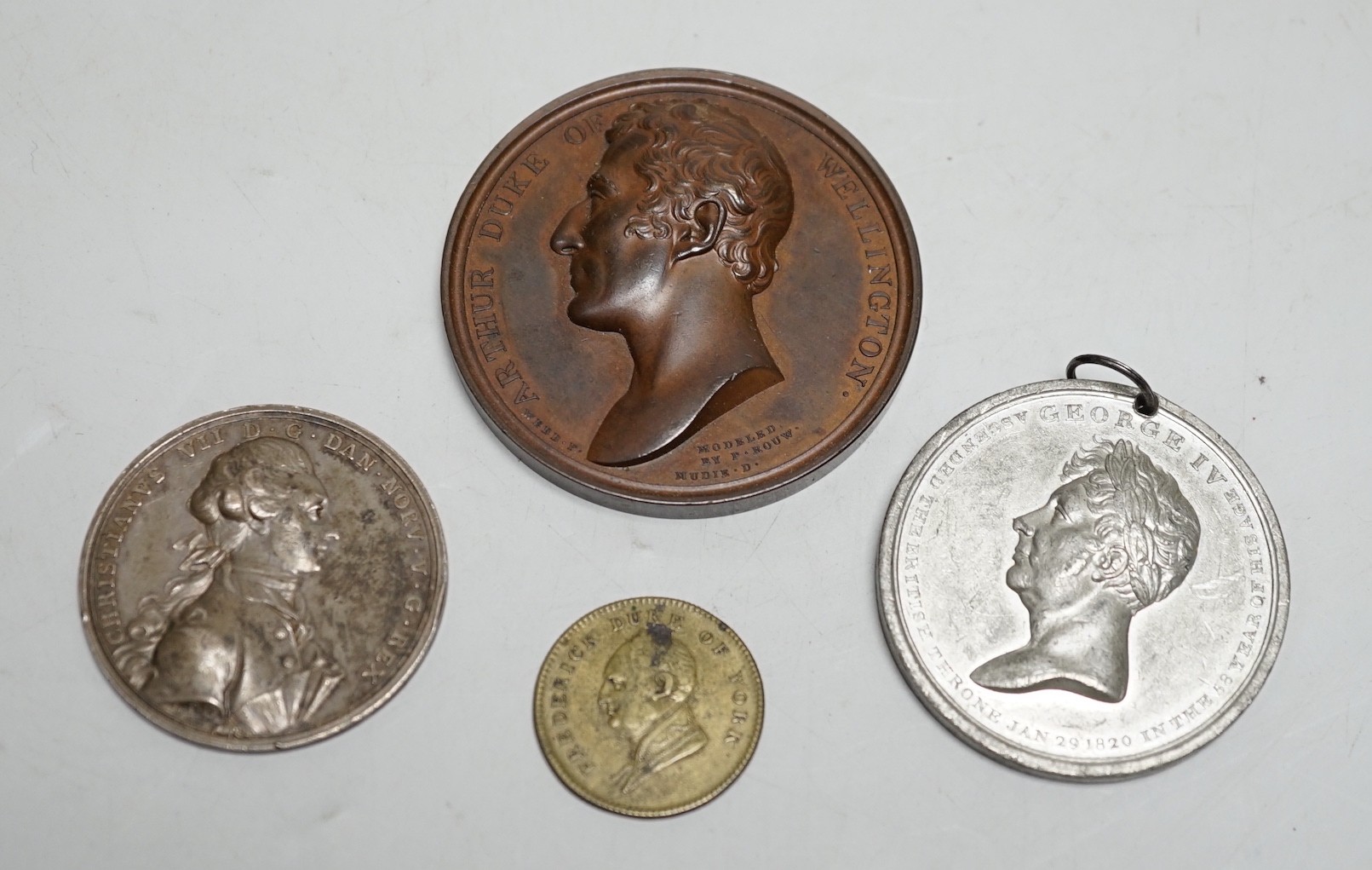 Four 18th/19th century British commemorative medals –